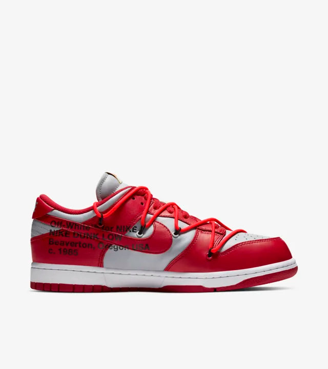 Nike Dunk Low Off-White "University Red" - SnkrsMobb