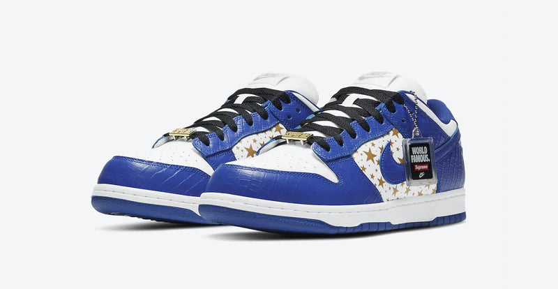 Nike SB Dunk Low x Supreme "Stars Blue" - SnkrsMobb
